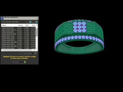 Mens gemstone diamond men Ring with details images 23 3D print model