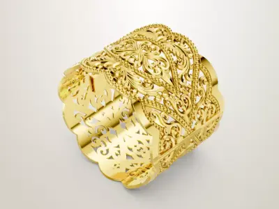 scrollwork bangle 3D print model