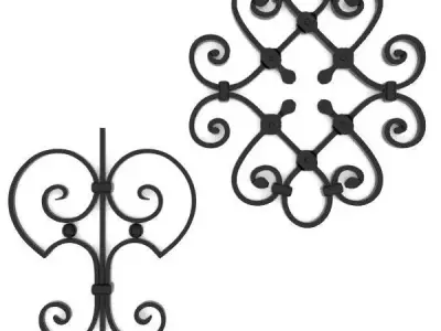 Wrought iron elements vol 1 3D model