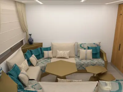 living room morocco  moderne 3D print model