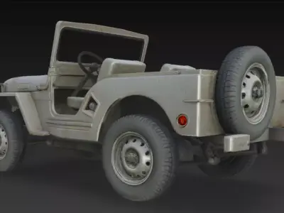 old rugged jeep 3D model