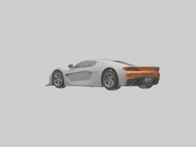 Sports Car Model 1 Low-poly 3D model