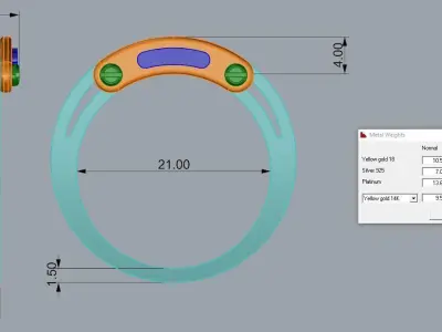 Jewelry Mens Ring Gold 3D print model buy