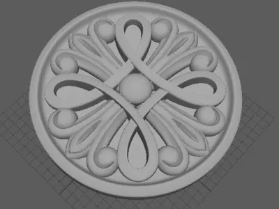 rosette decorative medallion 3D model get