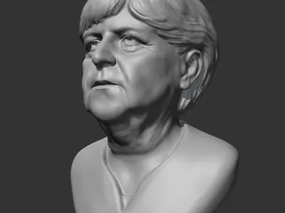 Angela Merkel 3D print model 3D print model