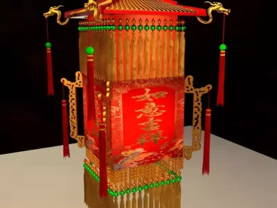 Chinese Palace Lantern 3D model 18