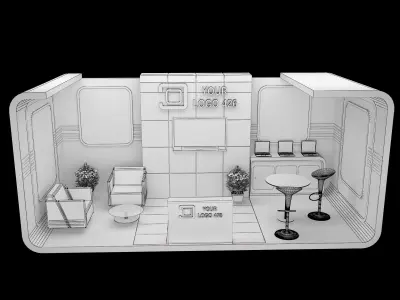  Booth Exhibition Stand a426 3D model