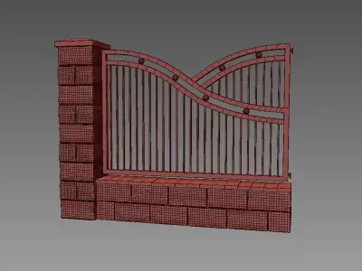 stone fence 1 3D model