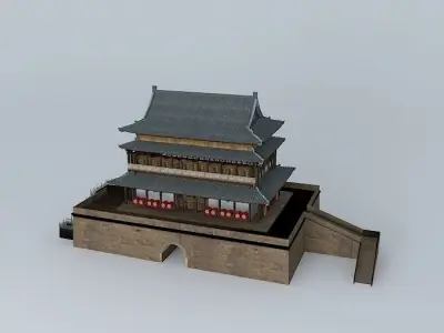 Drum Building, Xi'an, China Free 3D model