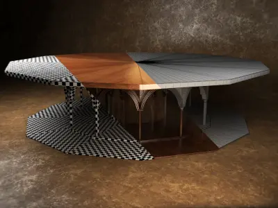 Medieval table Low-poly 3D model buy