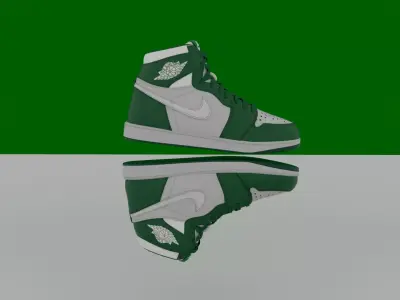 AirJordan 1 Retro HighOG Color Green 3D model