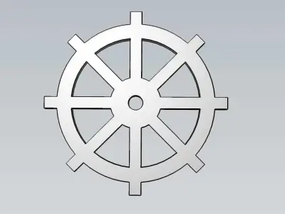 Mechanical Gear Wheel For Engineering Work 3D model