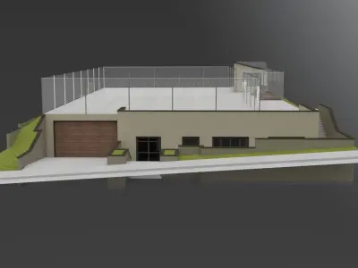 Subterranean Garage with tennis court 3D model