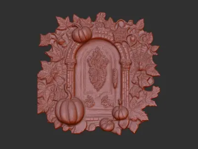 hallowen door decoration 3D print model