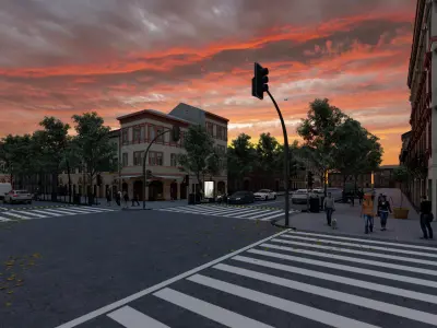 Street building Lumion 3D model