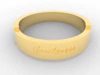 Gentleness Ring Female Gold 3D print model