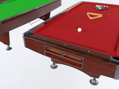 Snooker Pool Table Collection 3D Model Pack