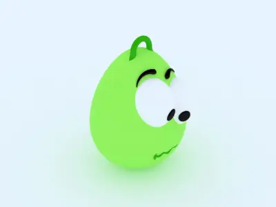 Confused Emoji Keychain 3D print model