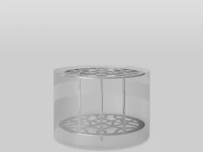 Meadow Vase Small Silver Low-poly 3D model