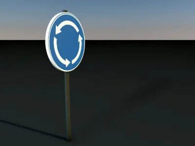 Traffic Signs Low-poly 3D model