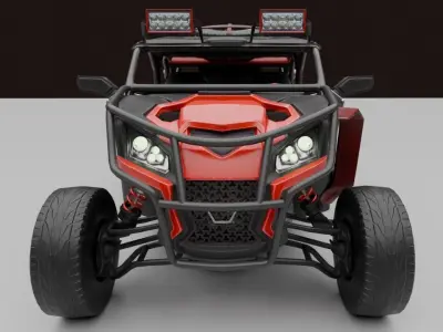  Buggy Car 111 Low-poly 3D model