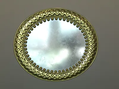 Fancy Old Mirror - PBR  Free low-poly 3D model