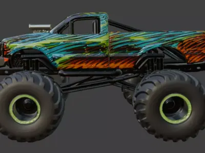 Custom Monster Truck 3D Model 3D model