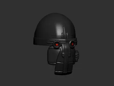Gas mask helmet 3D model