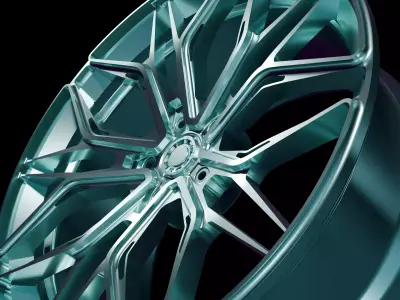 Wheel Rim 3D Model for Rendering and Scale 3D Printing 3D print model