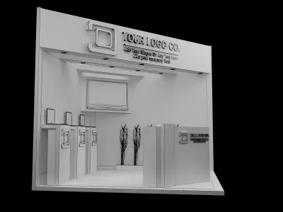 Booth Exhibition Stand a566a 3D model