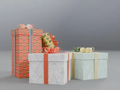christmas gifts 3D model