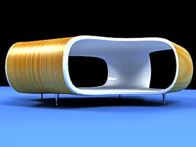 Table wooden coffee Free 3D model