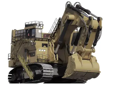 Crawler excavator 3D model