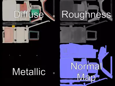 Vintage Computing Device model pack Low-poly 3D model
