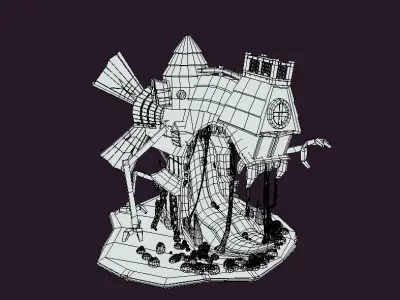 Home monster Free low-poly 3D model