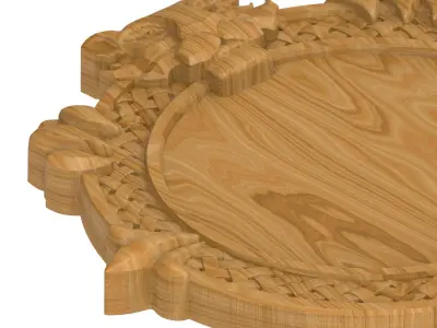 Carved picture frame STL 3D model buy