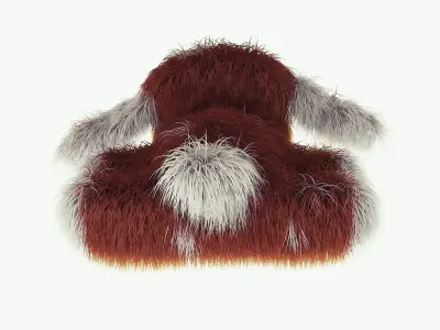 Fluffy dog - toy 3D model  3D model