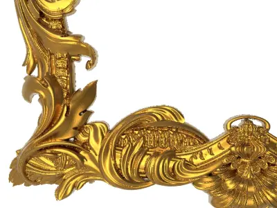 carved frame 3D model 16