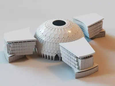 Expo 2020 Dubai AL Wasl dome plaza 3D print model