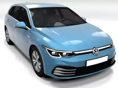 GOLF 8 VARIANT Low-poly 3D model