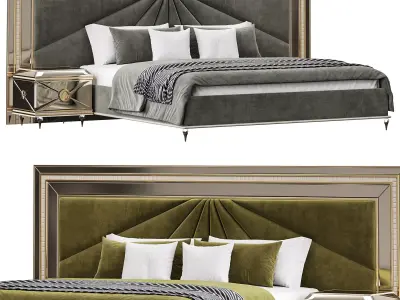 Silva Luxury Bed By Evgor Collection 3D model