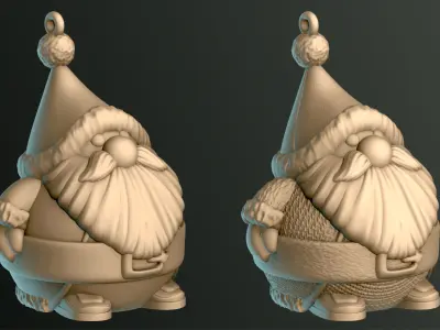 Cute Santa Claus 3D print model