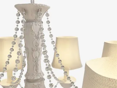 Traditional Stem Chandelier  3D model
