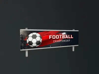 Low-Poly Soccer Field Pack Low-poly 3D model