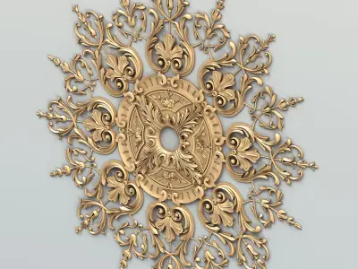 Round rosette 043 3D model