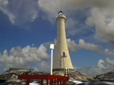 Skerryvore Lighthouse - simple version Low-poly 3D model