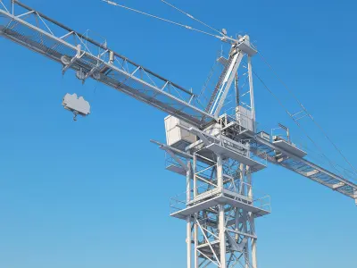 Yellow KH-310 Crane 3D model