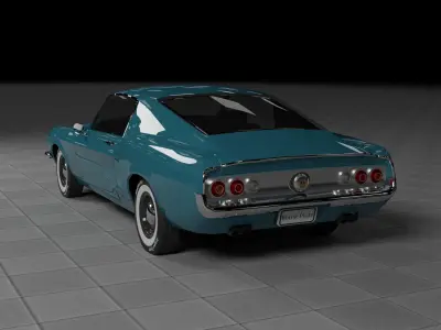 50s 60s and 70s Car Pack - 6 Cars Low-poly 3D model