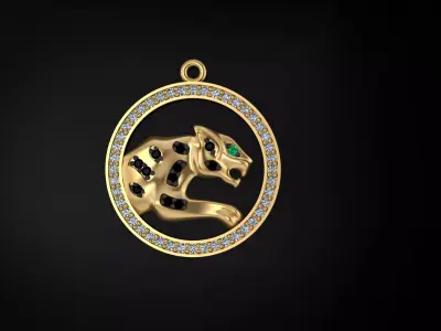 panther pendant 3D print model