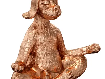 Yoga dog - figurine 3D model